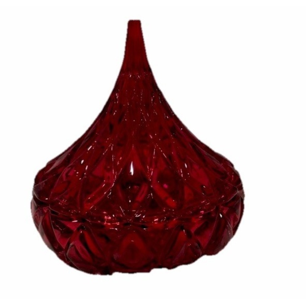 Shannon Crystal Red Cut Glass Bowl Starburst Candy Dish